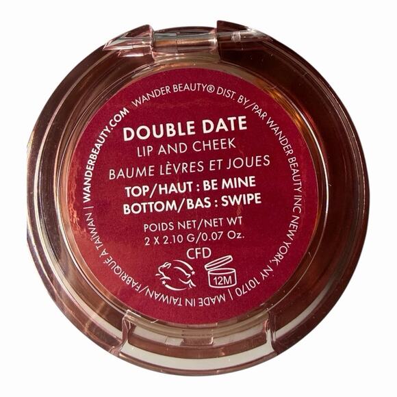 Wander Beauty Double Date Lip and Cheek Balm "Be Mine / Swipe" Full Size  NIB - Picture 6 of 8